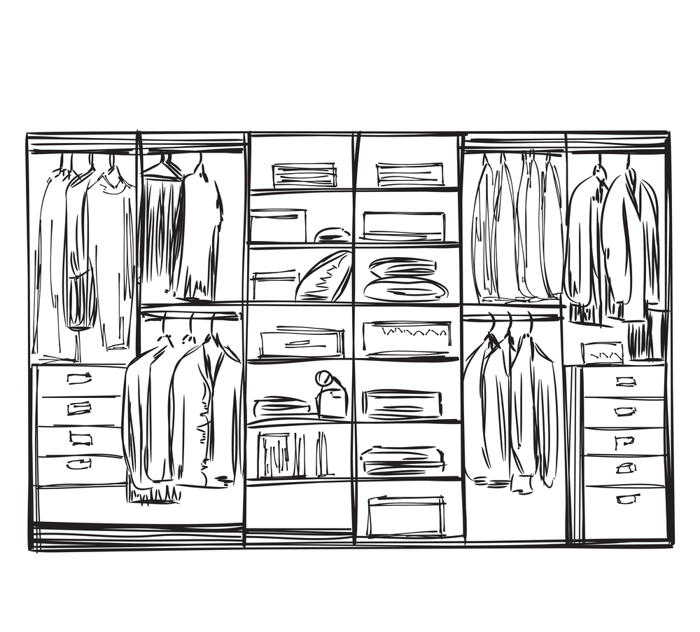 Зарисовки шкафов для одежды